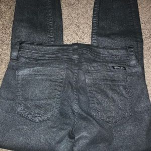 Miss Me dark gray sparkle skinny ankle jeans